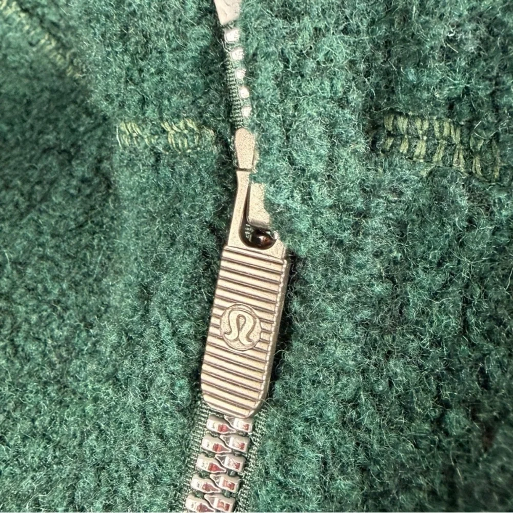 Lululemon Wool Blend High-Neck So Sherpa Bomber Jacket In Malachite Size Medium